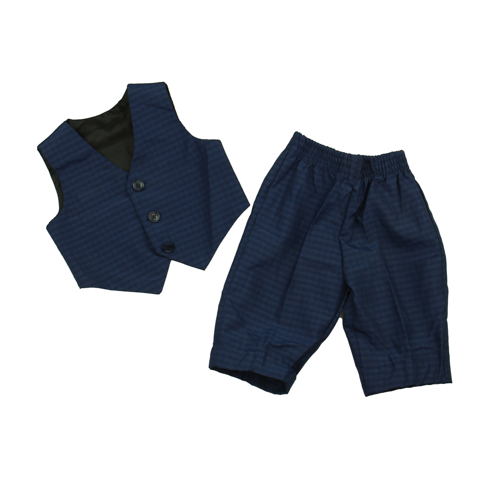 Unknown Brand Boys Blue | Black Special Occasion Outfit size: 3-6 Months